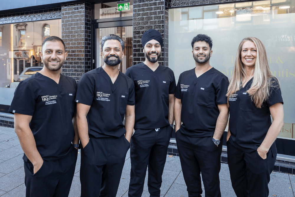 SmileHQ dental team outside the practice in Brentwood, Essex